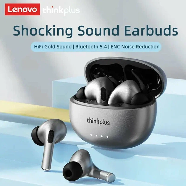 Бездротові навушники Lenovo LP5 Pro — Bluetooth гарнітура, TWS, сенсорне керування, мікрофон, кейс - Фото 1 Бездротові навушники Lenovo LP5 Pro — Bluetooth гарнітура, TWS, сенсорне керування, мікрофон, кейс - зображення 1