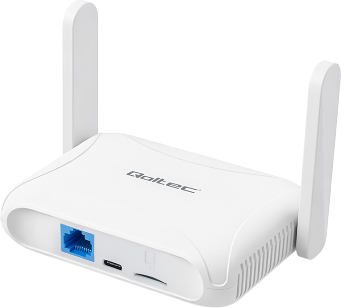 Router Qoltec Home & Travel 4G LTE Router with Wi-Fi 6 AX300 (5901878569802) - Zdjęcie 1 Router Qoltec Home & Travel 4G LTE Router with Wi-Fi 6 AX300 (5901878569802) - obraz 1