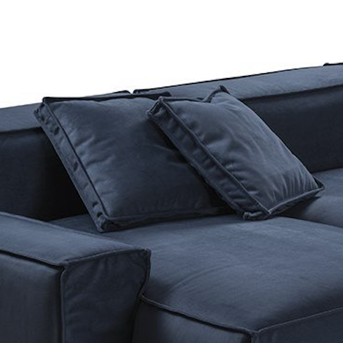 Дизайнерский модульный диван угловой MeBelle BELLA SOFA 2,6 х 1,5 м современный в гостиную, велюр, рогожка - изображение 2
