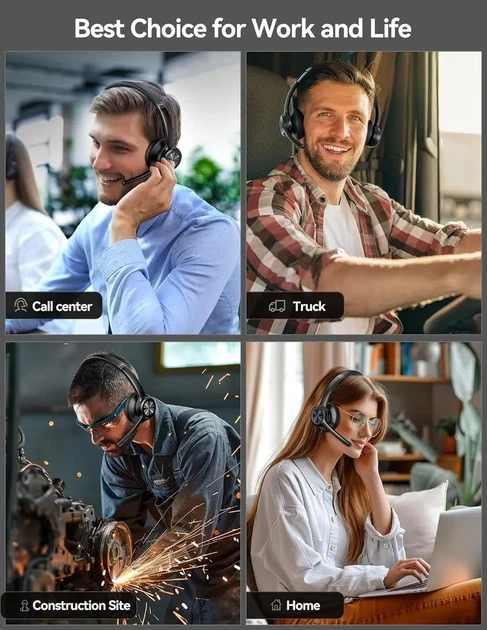 Беспроводная гарнитура Tecnet Bluetooth наушники с микрофоном для ПК ноутбука телефона кол центра блютуз - изображение 5