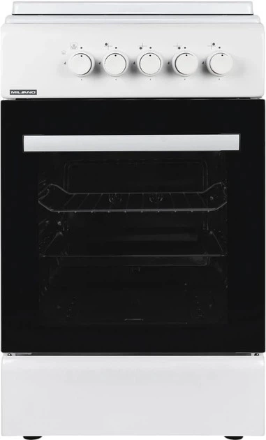 Плита газова Milano ML55G1/07 White 50?50 см, газ-контроль, духовка 46 л, 4 конфорки Milano - купити в Україні