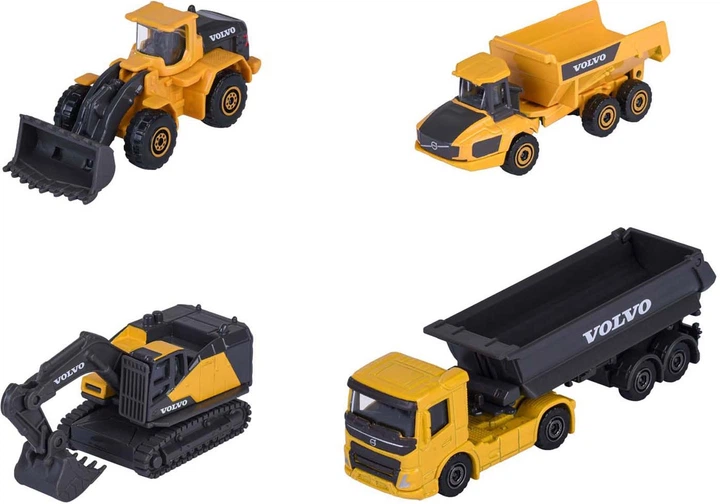Zestaw Majorette Volvo Construction 4 szt 5699810 (3467452077610) - obraz 2