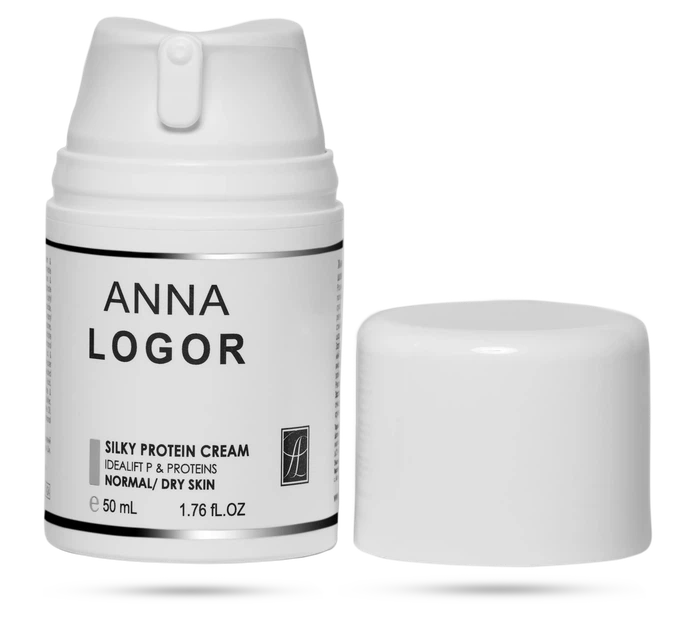 Питательный крем с протеинами шелка Anna Logor Silky Protein Cream 50 мл - Фото 1 Питательный крем с протеинами шелка Anna Logor Silky Protein Cream 50 мл - изображение 1