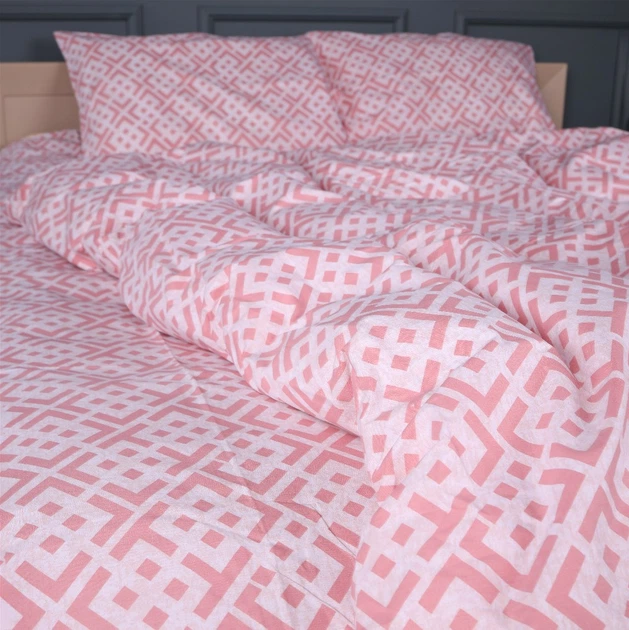Комплект постельного белья Mirson Полуторный 143х210 см 17-0952 Abstract Pink Бязь (2200013166689) - изображение 4
