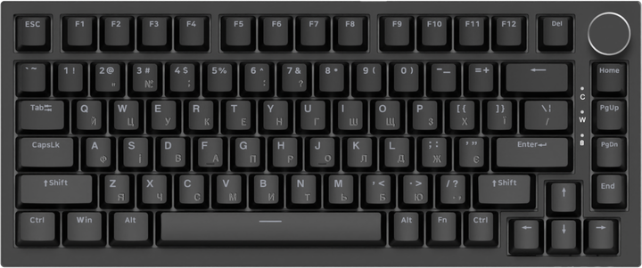 Клавиатура проводная Ajazz AK820 Red Switch USB-C Black (AK820-R-B) - Фото 2 Клавиатура проводная Ajazz AK820 Red Switch USB-C Black (AK820-R-B) - изображение 2