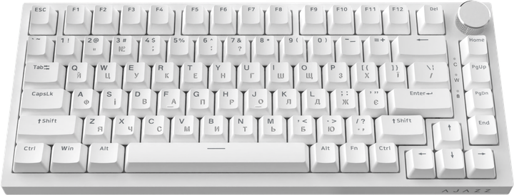 Дротова механічна клавіатура Ajazz AK820 Red Switch White (AK820-R-W) - Фото 3 Дротова механічна клавіатура Ajazz AK820 Red Switch White (AK820-R-W) - изображение 3