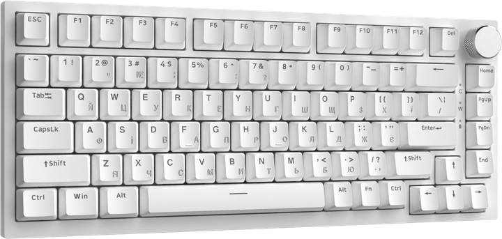 Дротова механічна клавіатура Ajazz AK820 Red Switch White (AK820-R-W) - Фото 4 Дротова механічна клавіатура Ajazz AK820 Red Switch White (AK820-R-W) - изображение 4