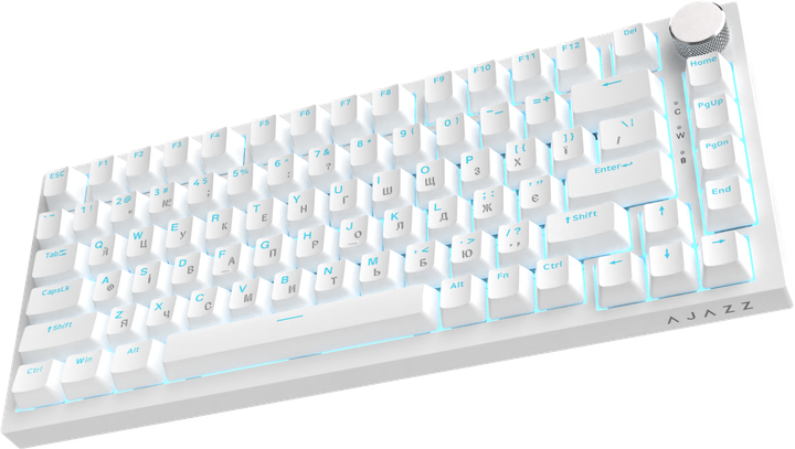 Дротова механічна клавіатура Ajazz AK820 Red Switch White (AK820-R-W) - Фото 5 Дротова механічна клавіатура Ajazz AK820 Red Switch White (AK820-R-W) - изображение 5