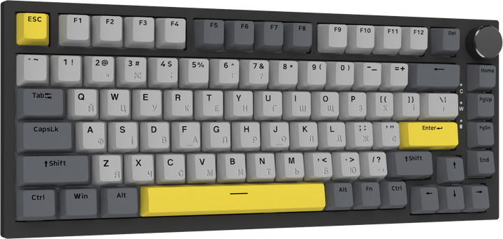 Дротова механічна клавіатура Ajazz AK820 Sea Salt Switch Black (AK820-SS-BGY) - зображення 5