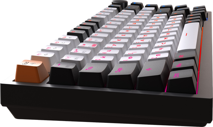 Клавиатура беспроводная GamePro Asgard Valhalla QLAB Sakura Switch RGB Bluetooth/Wireless/USB-C Black (MK160-B-QS-PRO) - изображение 4