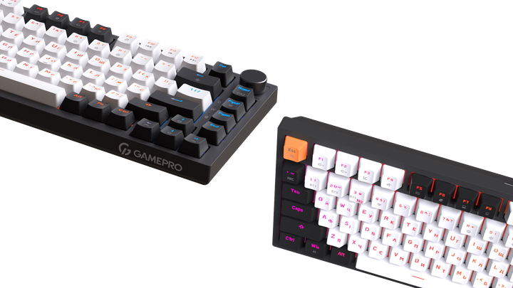 Клавиатура беспроводная GamePro Asgard Valhalla QLAB Sakura Switch RGB Bluetooth/Wireless/USB-C Black (MK160-B-QS-PRO) - изображение 5