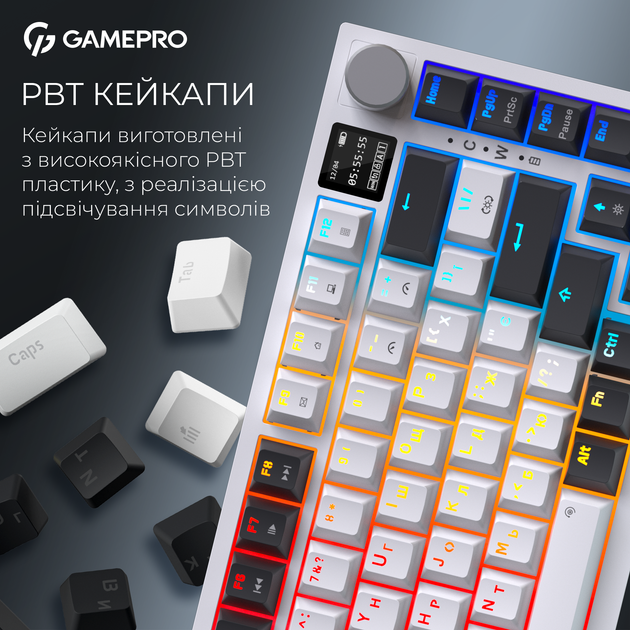 Клавиатура беспроводная GamePro Asgard Valhalla Pro QLAB Sakura