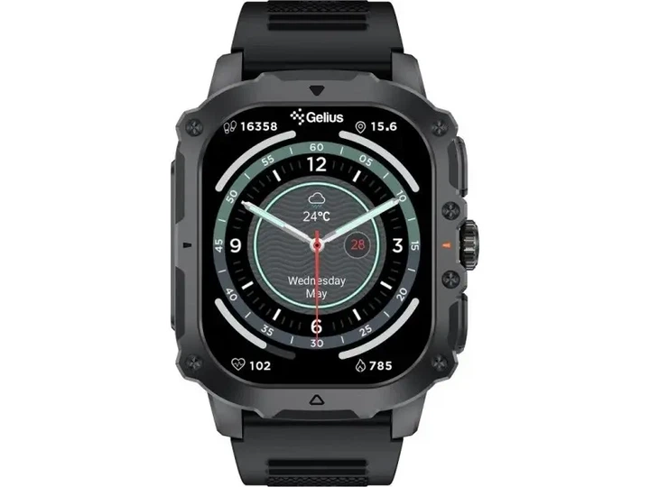 Смарт-часи Gelius Pro GP-SW016 (Tactical Heavy) Black Chrome - Фото 6 Смарт-часи Gelius Pro GP-SW016 (Tactical Heavy) Black Chrome - зображення 6