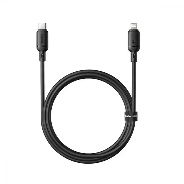 Кабель Baseus Silky Series Cable Type-C to Lightning 20W 2m P10377700113-01 Black - Фото 2 Кабель Baseus Silky Series Cable Type-C to Lightning 20W 2m P10377700113-01 Black - изображение 2