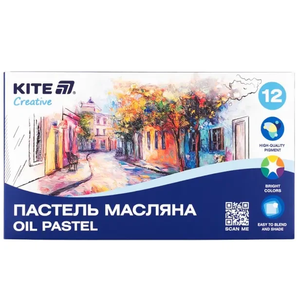 Пастель масляна Kite Classic Creative 12 кольорів (К-200-12) - Фото 1 Пастель масляна Kite Classic Creative 12 кольорів (К-200-12) - изображение 1