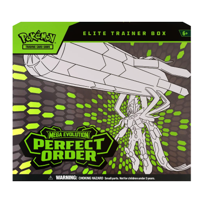 Картки Коллекционная Игра Pokemon Mega Evolution Perfect Order - Elite Trainer Box - Фото 1 Картки Коллекционная Игра Pokemon Mega Evolution Perfect Order - Elite Trainer Box - изображение 1