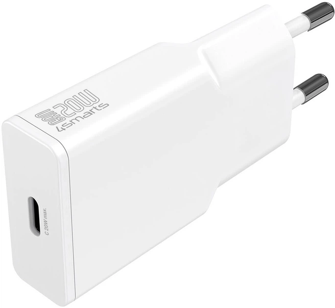 Зарядний пристрій 4smarts PDPlug Slim 20W + cable USB-C Lightning 1.5m White (4252011910359) - зображення 2