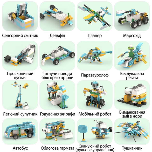 Программируемый конструктор 46 в 1 Dumko Robot Master на 606 элементов - изображение 6