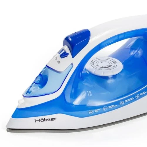 Праска Holmer HIC-2425, White/Blue, 2400W, кераміка, паровий удар 120 г/хв, постійна подача пари 30 г/хв, ємність для води 250 мл, вертикальне відпарювання - Фото 3 Праска Holmer HIC-2425, White/Blue, 2400W, кераміка, паровий удар 120 г/хв, постійна подача пари 30 г/хв, ємність для води 250 мл, вертикальне відпарювання - зображення 3