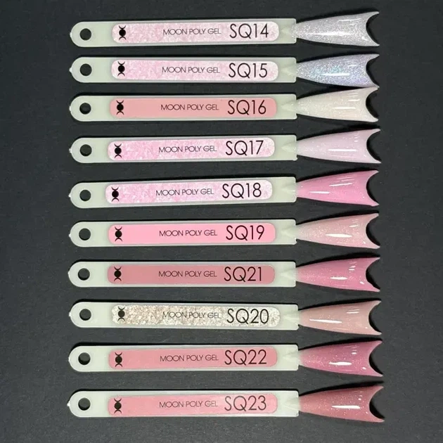 Moon Full Poly Gel 30 мл No SQ23 FREE TPO HEMA Бежевый с шиммером Полигель для маникюра Полигель для ногтей без TPO и HEMA - изображение 2