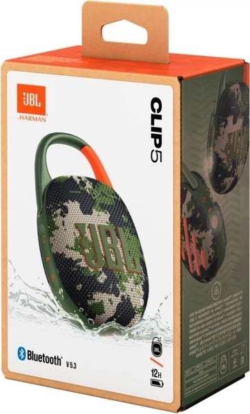 Портативна акустика JBL Clip 5 Squad (JBLCLIP5SQUAD) - Фото 9 Портативна акустика JBL Clip 5 Squad (JBLCLIP5SQUAD) - зображення 9