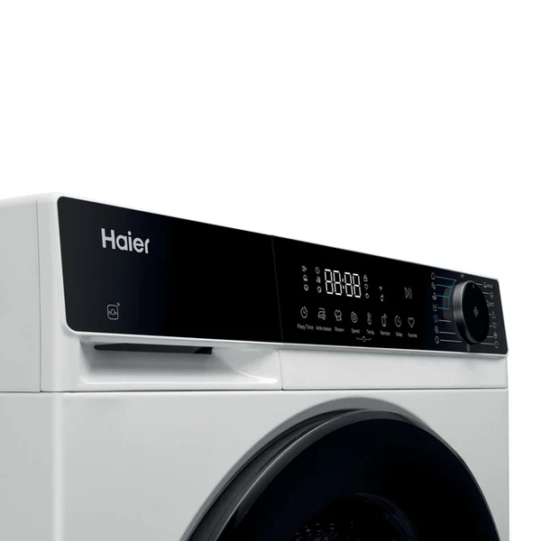Пральна машина Haier фронтальна, 10кг, 1400, A, 52см, дисплей, пара, інвертор, люк чорний, білий - зображення 3