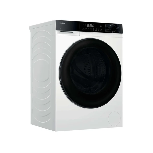 Прально-сушильна машина Haier фронтальна, 8(5)кг, 1400, A, 46.2см, дисплей, пара, інвертор, люк чорний, білий - зображення 3