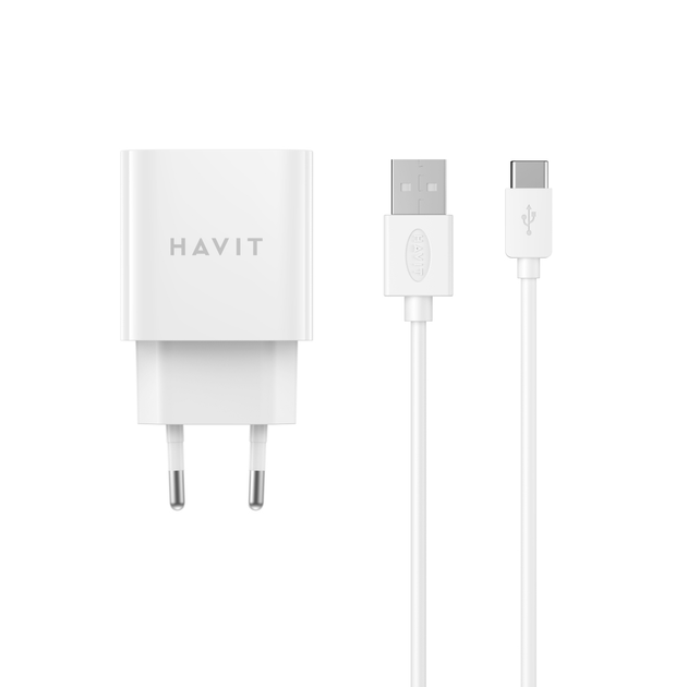 Зарядний пристрій HAVIT HV-ST113 USB з кабелем Type-C - изображение 2