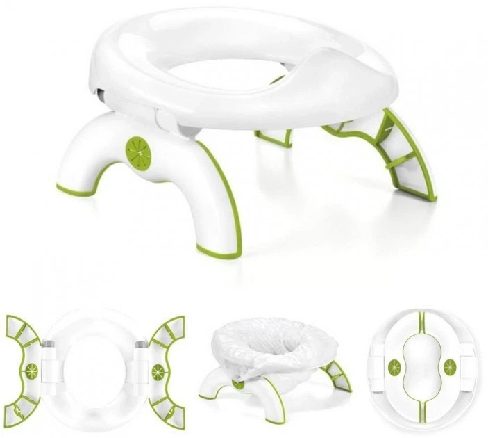 Дитячий дорожній горщик-туалет Oxo Tot 2-in-1 Go Potty салатовий з білим - зображення 2