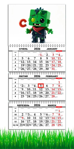 Календарь настенный на 2026 год, на три пружины, Apriori, в стиле Майнкрафт, Зомби , Minecraft style, подарок для фанатов в стиле игры Майнкрафт 29,7х61см , 26 вид - Фото 1 Календарь настенный на 2026 год, на три пружины, Apriori, в стиле Майнкрафт, Зомби , Minecraft style, подарок для фанатов в стиле игры Майнкрафт 29,7х61см , 26 вид - изображение 1