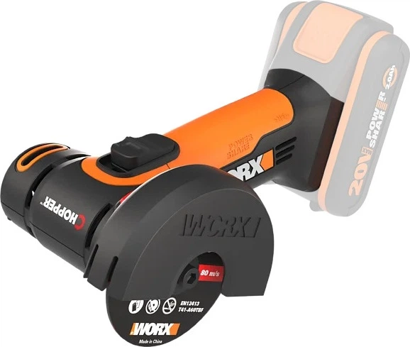 Кутова акумуляторна шліфмашина Worx Mini 20 В 76 мм WX801.9 без акумулятора та зарядного пристрою (6924328323020) - зображення 5