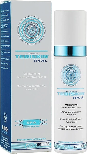 Омолаживающий увлажняюший крем с эффектом биоревитализации Tebiskin Hyal Cream 50 мл - Фото 1 Омолаживающий увлажняюший крем с эффектом биоревитализации Tebiskin Hyal Cream 50 мл - изображение 1