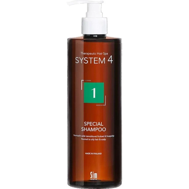 Шампунь для нормальной и склонной к жирности кожи головы Sim Sensitive System 4 1 Special Shampoo 500 мл - Фото 1 Шампунь для нормальной и склонной к жирности кожи головы Sim Sensitive System 4 1 Special Shampoo 500 мл - изображение 1