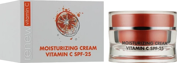 Крем-антиоксидант з активним вітаміном С SPF-25 Renew Moisturizing Cream Vitamin C SPF-25 50 мл - Фото 2 Крем-антиоксидант з активним вітаміном С SPF-25 Renew Moisturizing Cream Vitamin C SPF-25 50 мл - зображення 2
