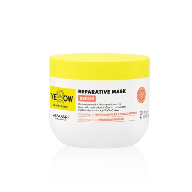 Восстанавливающая маска для сильно поврежденных волос Yellow Bond Complex & Cacao Butter Reparative Mask 300 мл - Фото 1 Восстанавливающая маска для сильно поврежденных волос Yellow Bond Complex & Cacao Butter Reparative Mask 300 мл - изображение 1