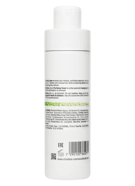 Тонік для очищення для жирної шкіри Christina Fresh Purifying Toner for oily skin 300 мл - Фото 3 Тонік для очищення для жирної шкіри Christina Fresh Purifying Toner for oily skin 300 мл - зображення 3