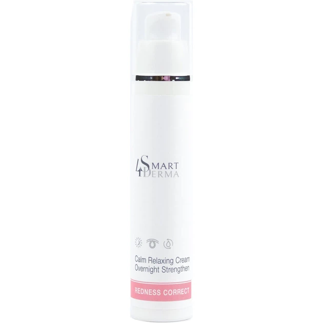Зміцнюючий нічний крем для чутливої та куперозної шкіри Smart4Derma Calm relaxing cream overnight strengthen 50 мл - Фото 1 Зміцнюючий нічний крем для чутливої та куперозної шкіри Smart4Derma Calm relaxing cream overnight strengthen 50 мл - зображення 1