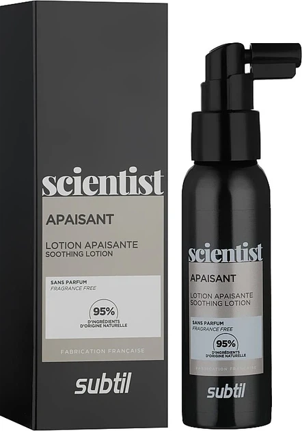 Заспокійливий лосьйон для подразненої шкіри голови Subtil Scientist Lotion Apaisante 75 мл - Фото 2 Заспокійливий лосьйон для подразненої шкіри голови Subtil Scientist Lotion Apaisante 75 мл - зображення 2