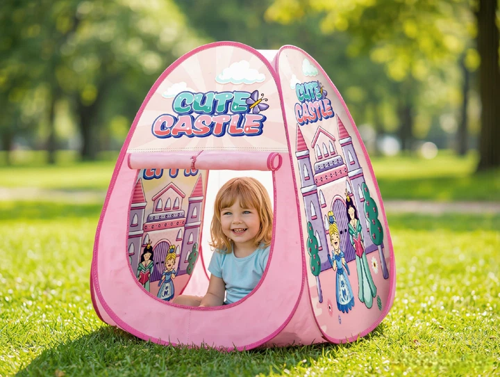 Дитячий ігровий намет Maxland Enterprises CUTE CASTLE Замок 92 х 70 х 70 см у сумці Рожевий (6538464) (2039 A-3) - зображення 4