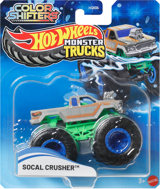 Машинка-внедорожник Hot Wheels Изменяй цвет серии Monster Trucks в ассортименте (HGX06) - Фото 8 Машинка-внедорожник Hot Wheels Изменяй цвет серии Monster Trucks в ассортименте (HGX06) - изображение 8