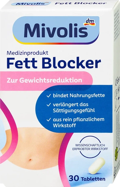 Жиросжигатель Mivolis Fett Blocker капсулы для похудения и профилактики набора лишнего веса, блокатор жира, 30 капсул - изображение 6