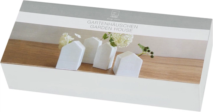 Wazon Rader Garden House porcelanowe białe 6×6×9 cm 4 szt (4045289129284) - obraz 6