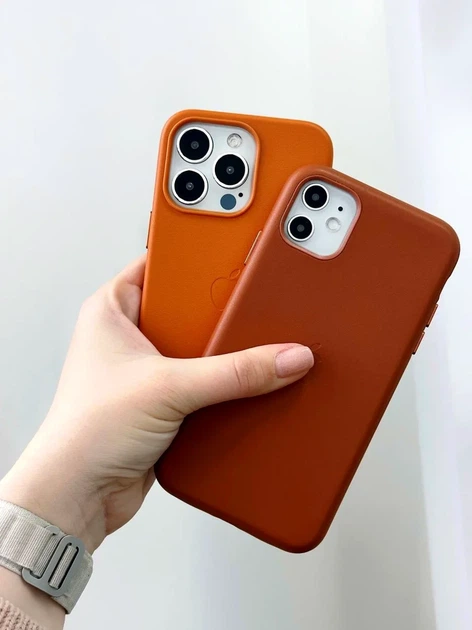 Чохол Leather Case PU з MagSafe для iPhone 17 Pro захисний темно-сірий - зображення 2