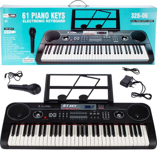 Organ MalPlay dla dzieci 61 klawisza + Mikrofon 107279 (5901924217039) - obraz 2