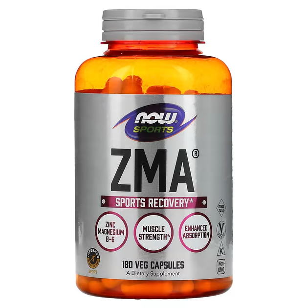 Засіб для відновлення після занять спортом NOW Foods (ZMA) 180 капсул NOW02201 - Фото 1 Засіб для відновлення після занять спортом NOW Foods (ZMA) 180 капсул NOW02201 - зображення 1