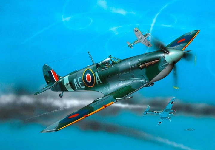 Стартовий набір для моделізму 1/72 літак Supermarine Spitfire Mk V Revell 64164 - изображение 3