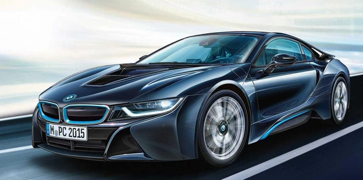 Стартовий набір для моделізму 1/24 автомобіля Model-Set BMW i8 Revell 67008 - зображення 2