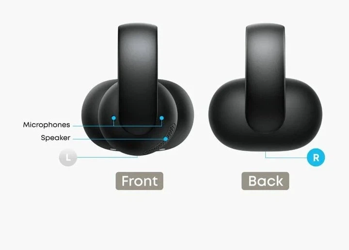 Бездротові навушники Anker Soundcore AeroClip, Black, Open-Ear Clip, AI Call, Bluetooth 5.4, 32H, IPX4 - зображення 4
