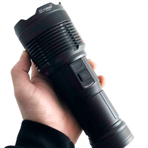 Фонарь ручной YEMAO YM-G647-1 TG 60W, АКБ 45650, Power Bank, ЗУ Type-C, zoom, кейс - изображение 3