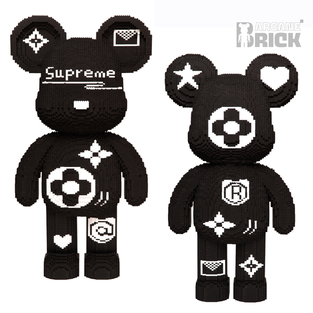 Supreme конструктор 3д для дорослих і дітей ArcaneBrick "Black" 92 см супрем збірний ведмідь конструктор magic blocks суприм - зображення 3